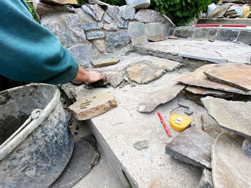 Stamped Patio Construction